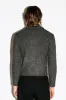 Hoover Textural Slim Zip Cardigan | Charcoal Grey sold by California Arts