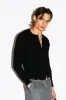 Almont Slim Crew Cardigan | Black sold by California Arts
