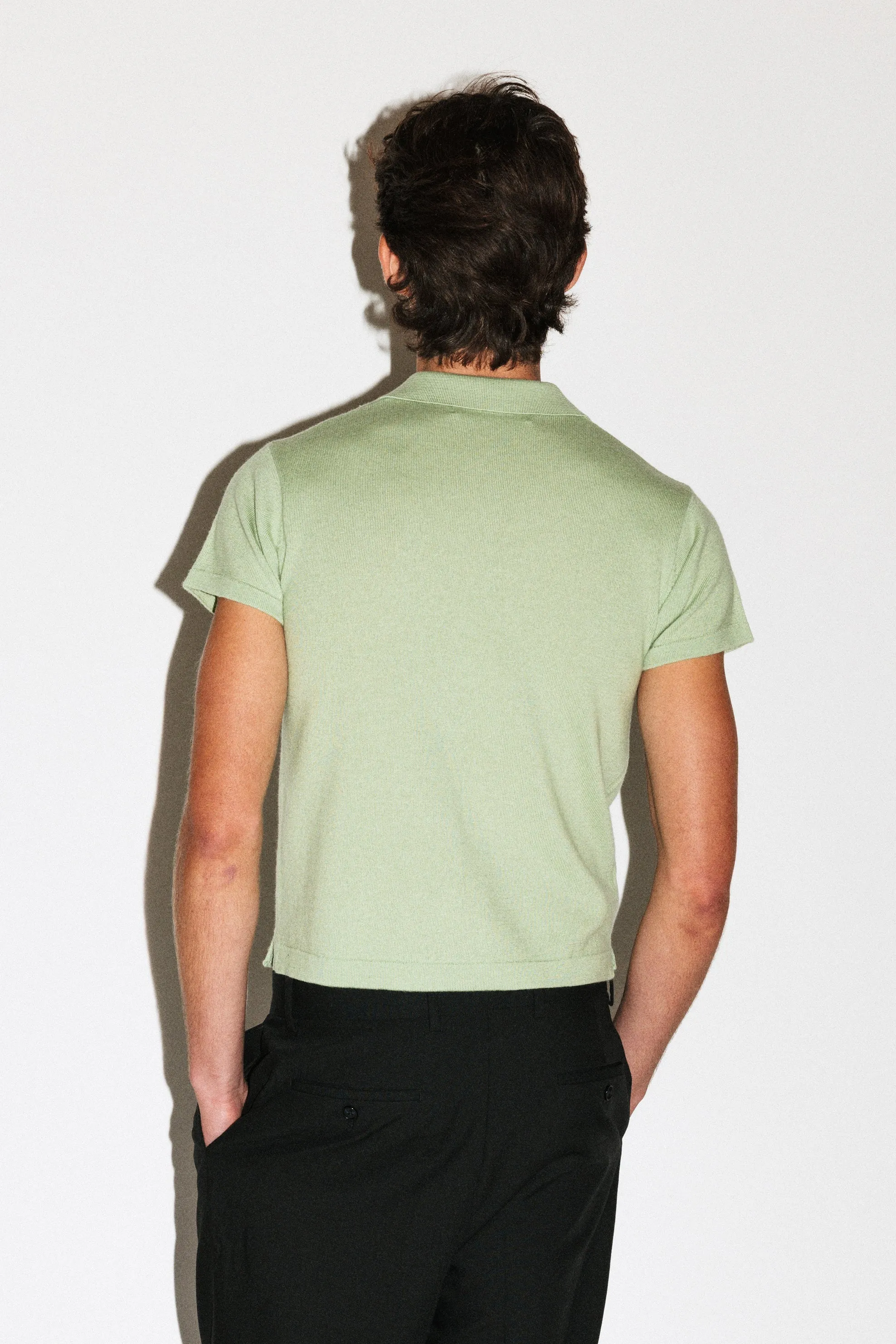 Hancock Mini Merino Polo | Avocado sold by California Arts product image thumbnail 4