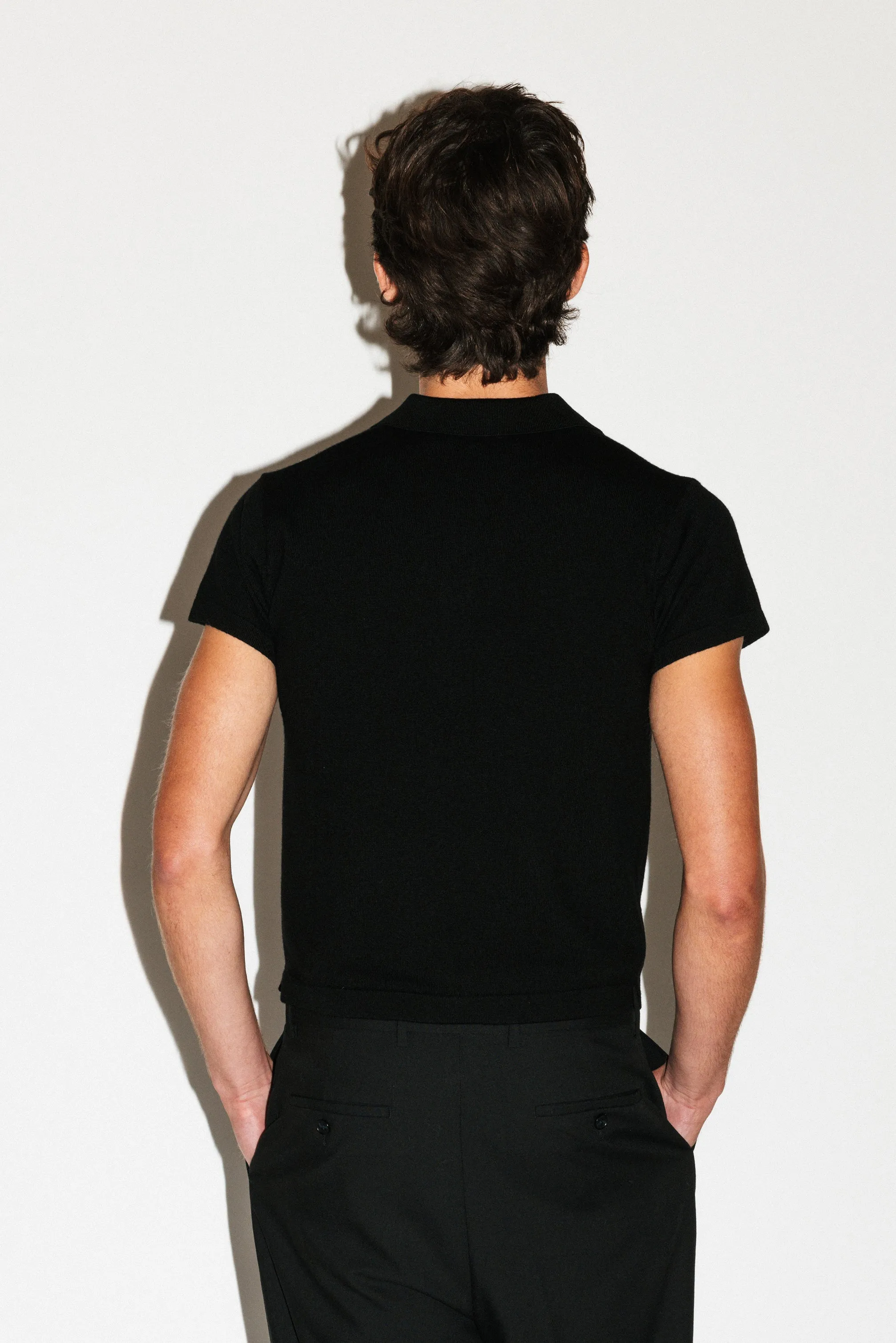 Hancock Mini Merino Polo | Black sold by California Arts product image thumbnail 4