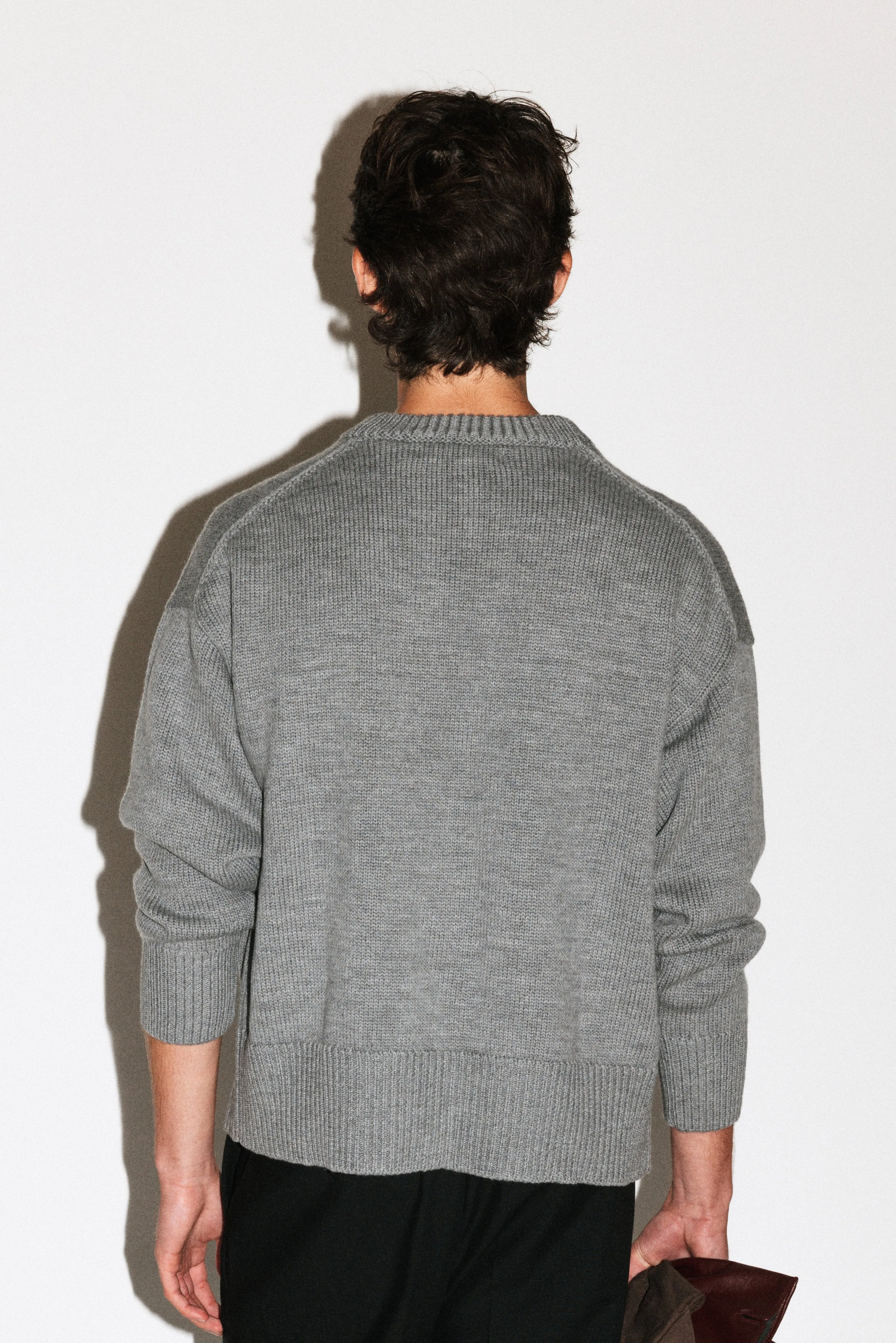 Palos Oversized Crew-Neck Sweater | Grey Melange sold by California Arts product image thumbnail 4