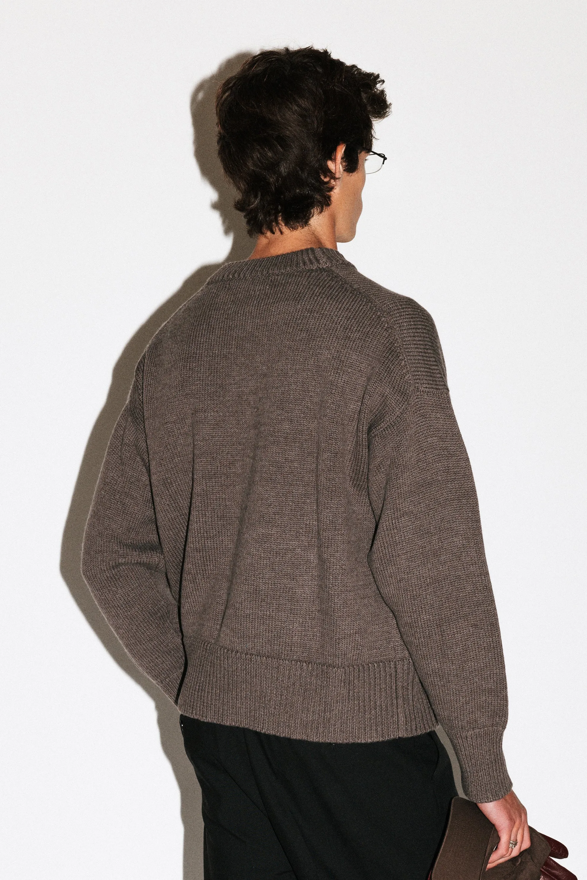 Palos Oversized Crew-Neck Sweater | Taupe Melange sold by California Arts product image thumbnail 4
