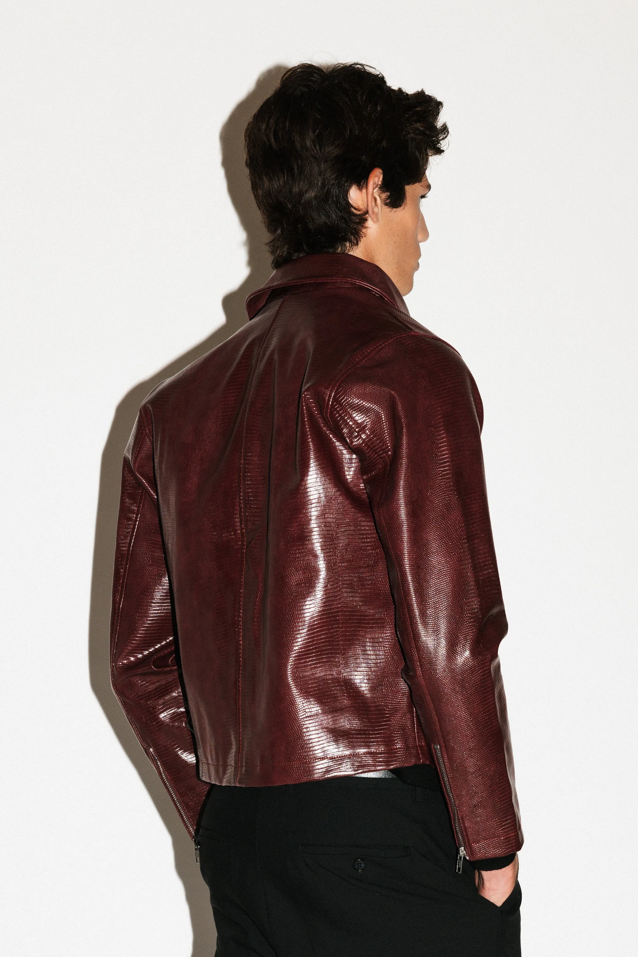 Fairfax Slim Lizard Blouson | Merlot sold by California Arts product image thumbnail 3