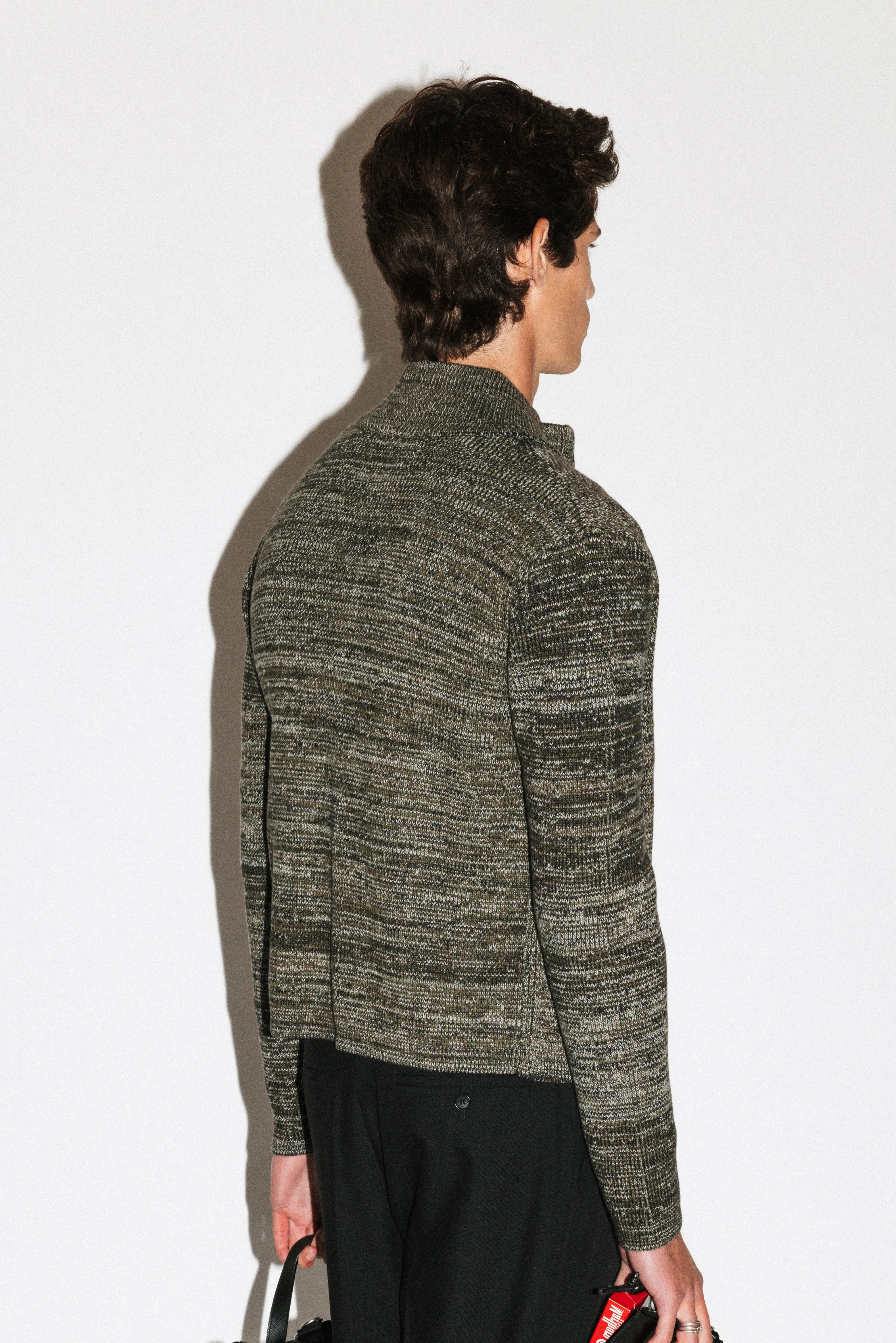 Silverado Slim Zip Cardigan | Moss sold by California Arts product image thumbnail 4