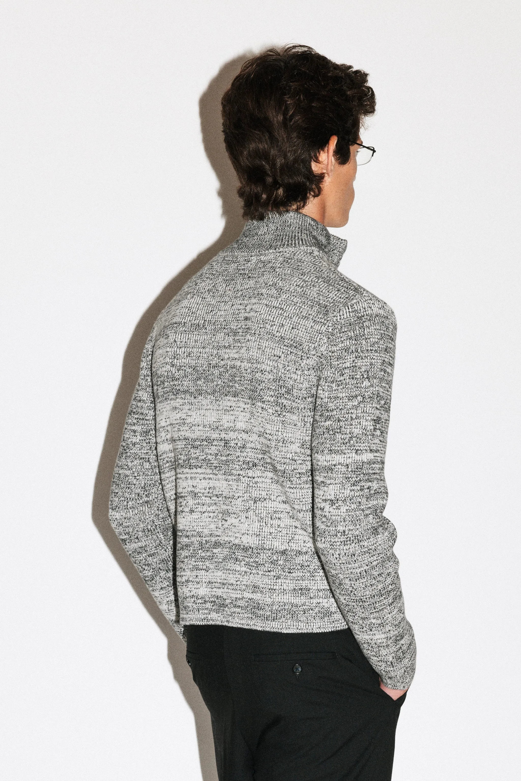 Silverado Slim Zip Cardigan | Salt & Pepper sold by California Arts product image thumbnail 3
