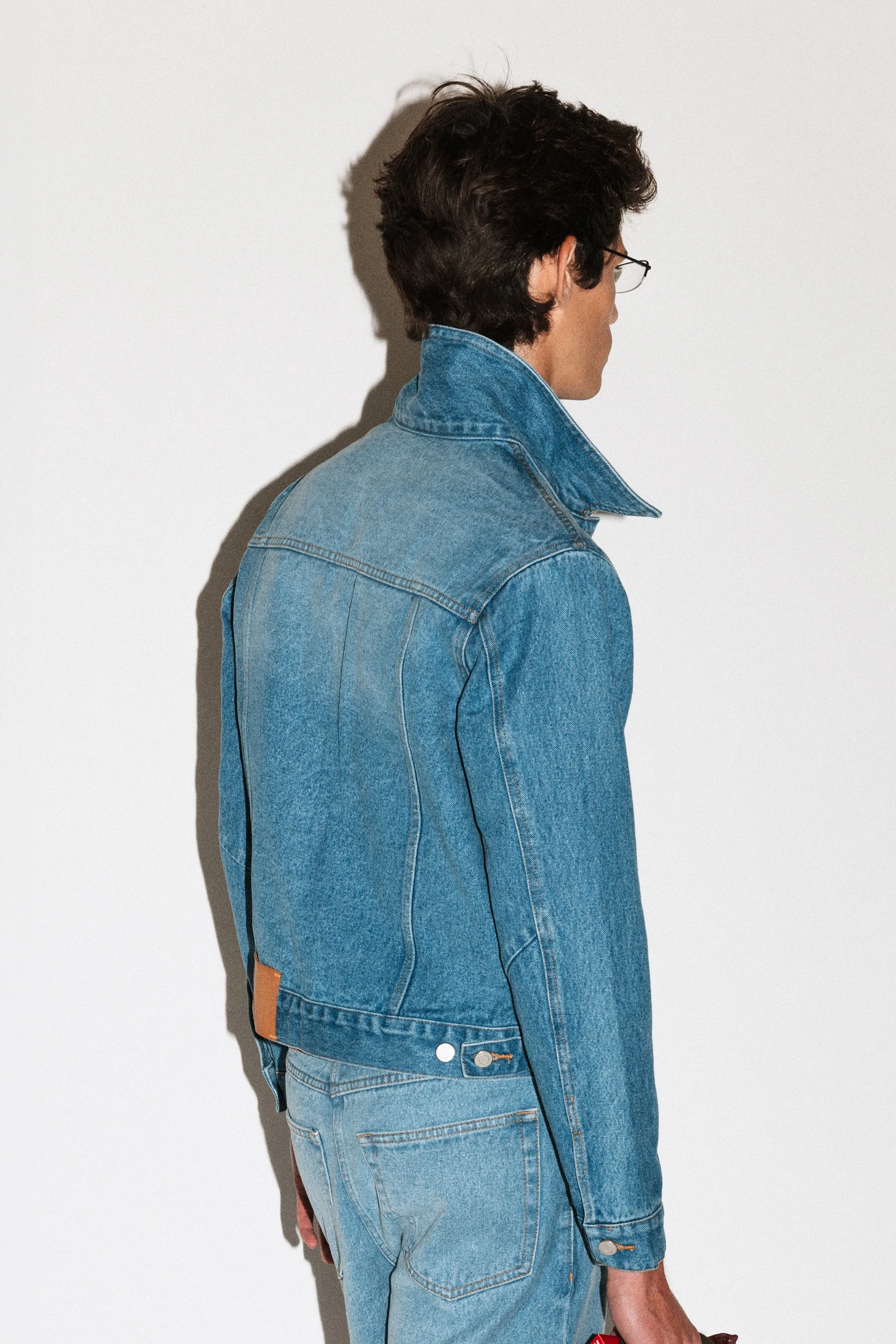 Runyon Fitted Western Denim Jacket | Vintage Blue sold by California Arts product image thumbnail 3