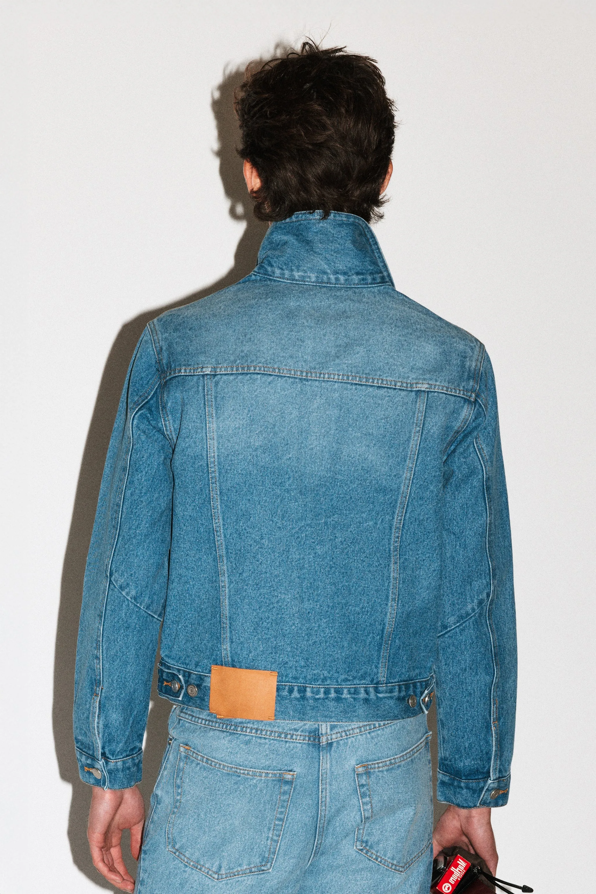 Runyon Fitted Western Denim Jacket | Vintage Blue sold by California Arts product image thumbnail 4