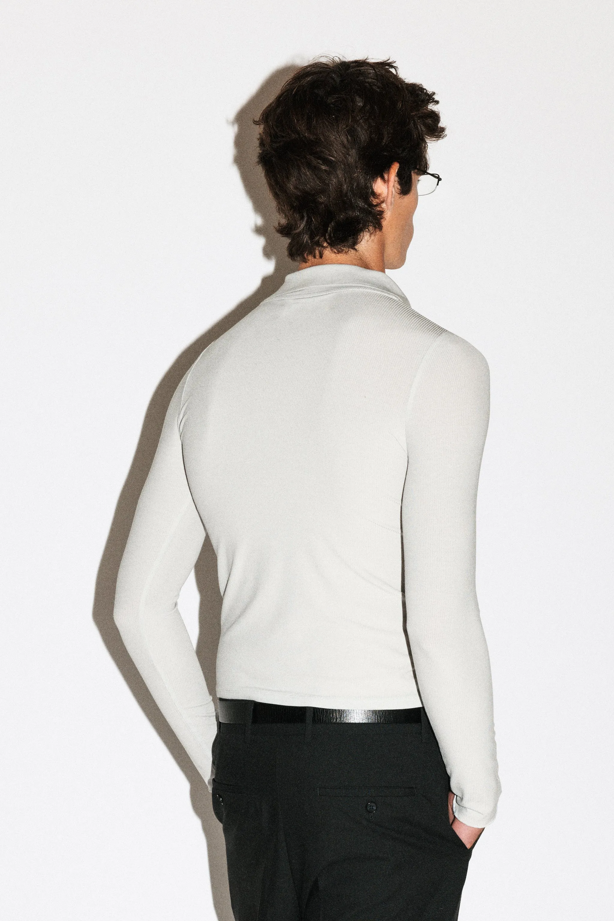 Willey Slim Silk Polo | Milk sold by California Arts product image thumbnail 3