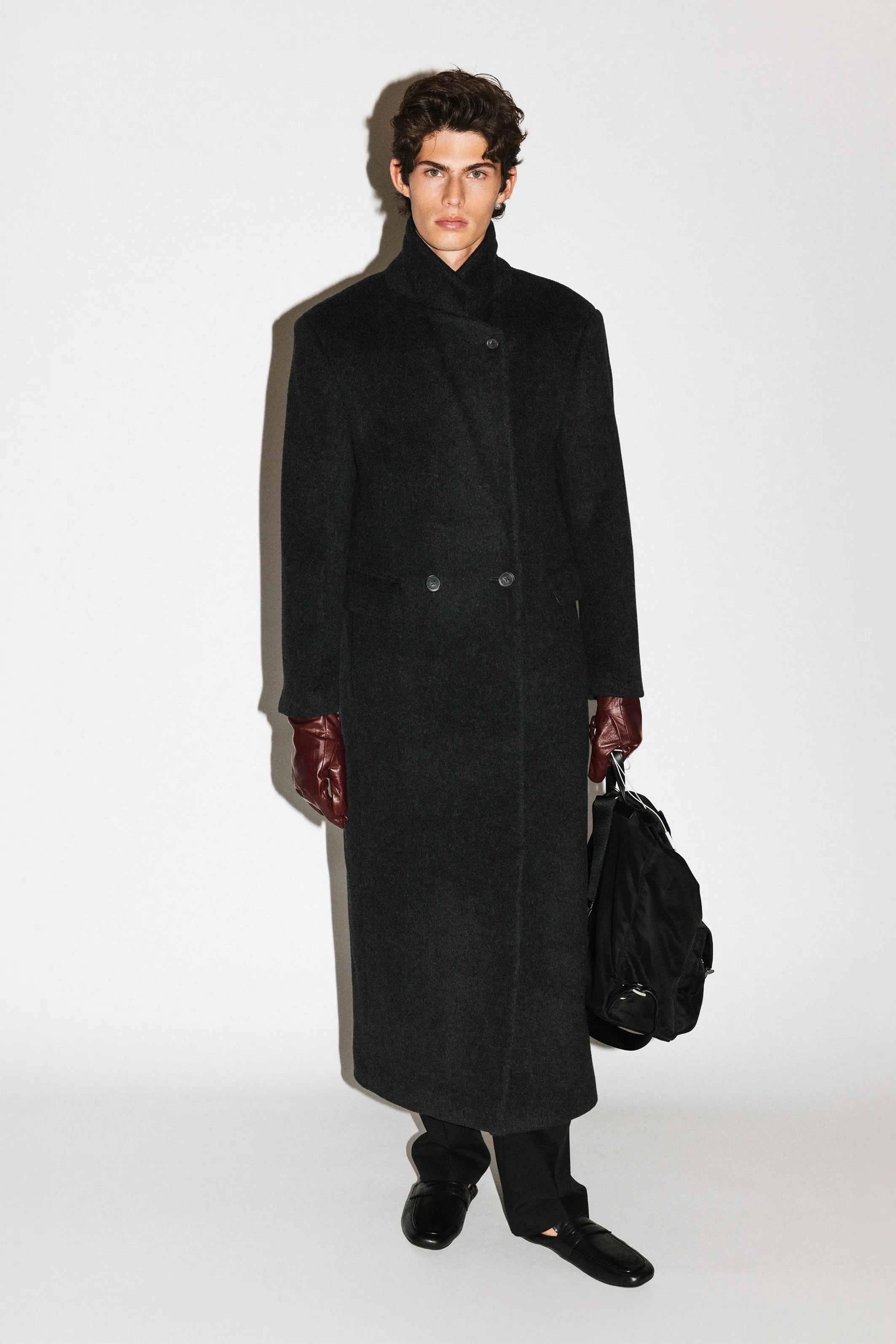 Manhattan Oversized Overcoat | Charcoal Melange sold by California Arts product image thumbnail 3