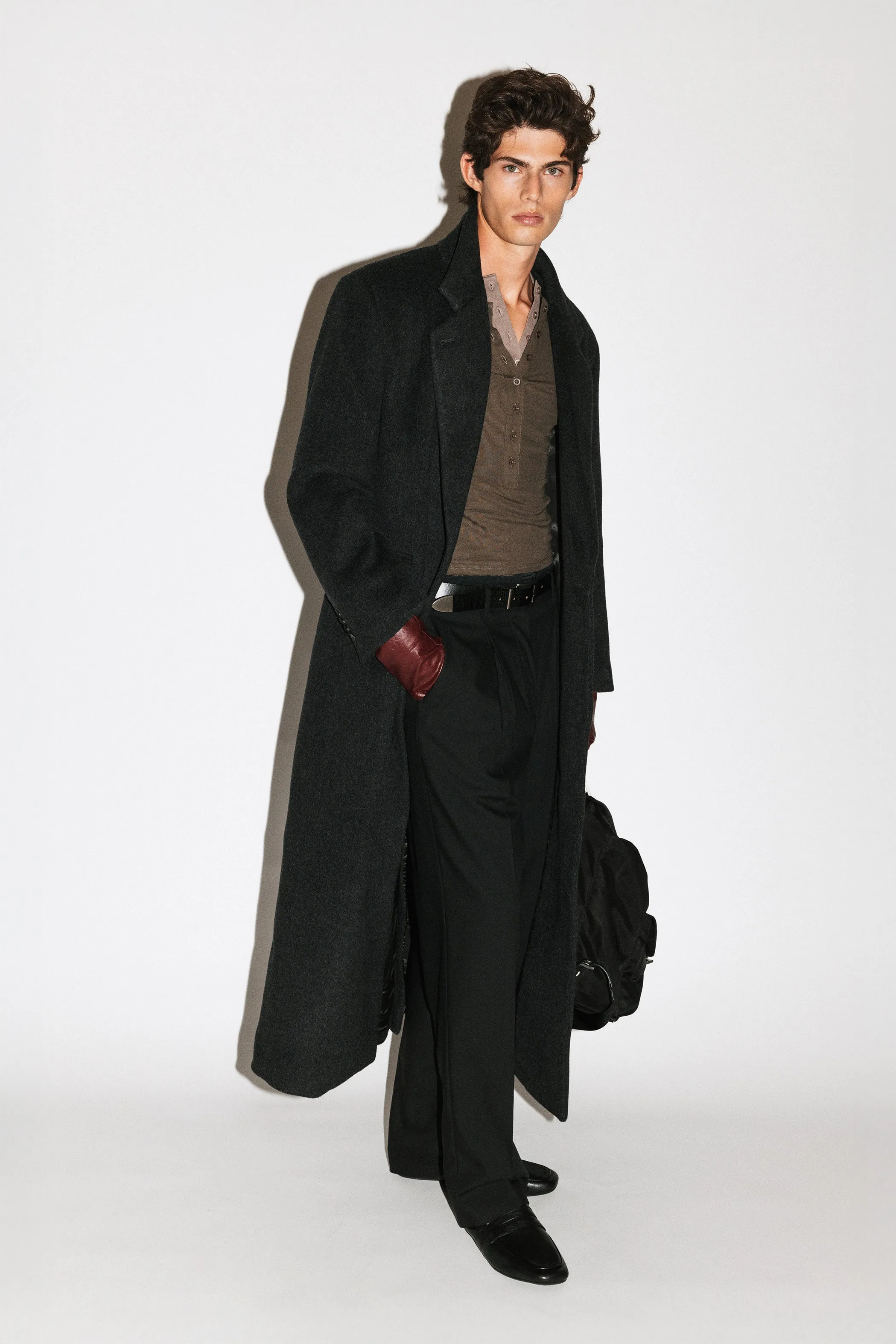 Manhattan Oversized Overcoat | Charcoal Melange sold by California Arts product image thumbnail 2
