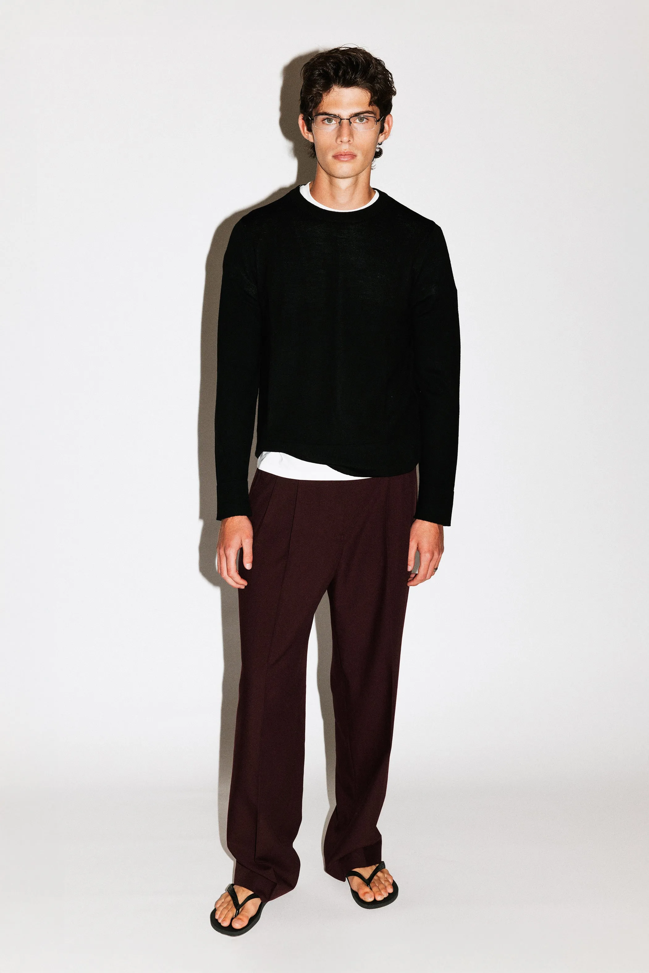 Dume Wide-Leg Ultra-Pleated Trouser | Cabernet sold by California Arts