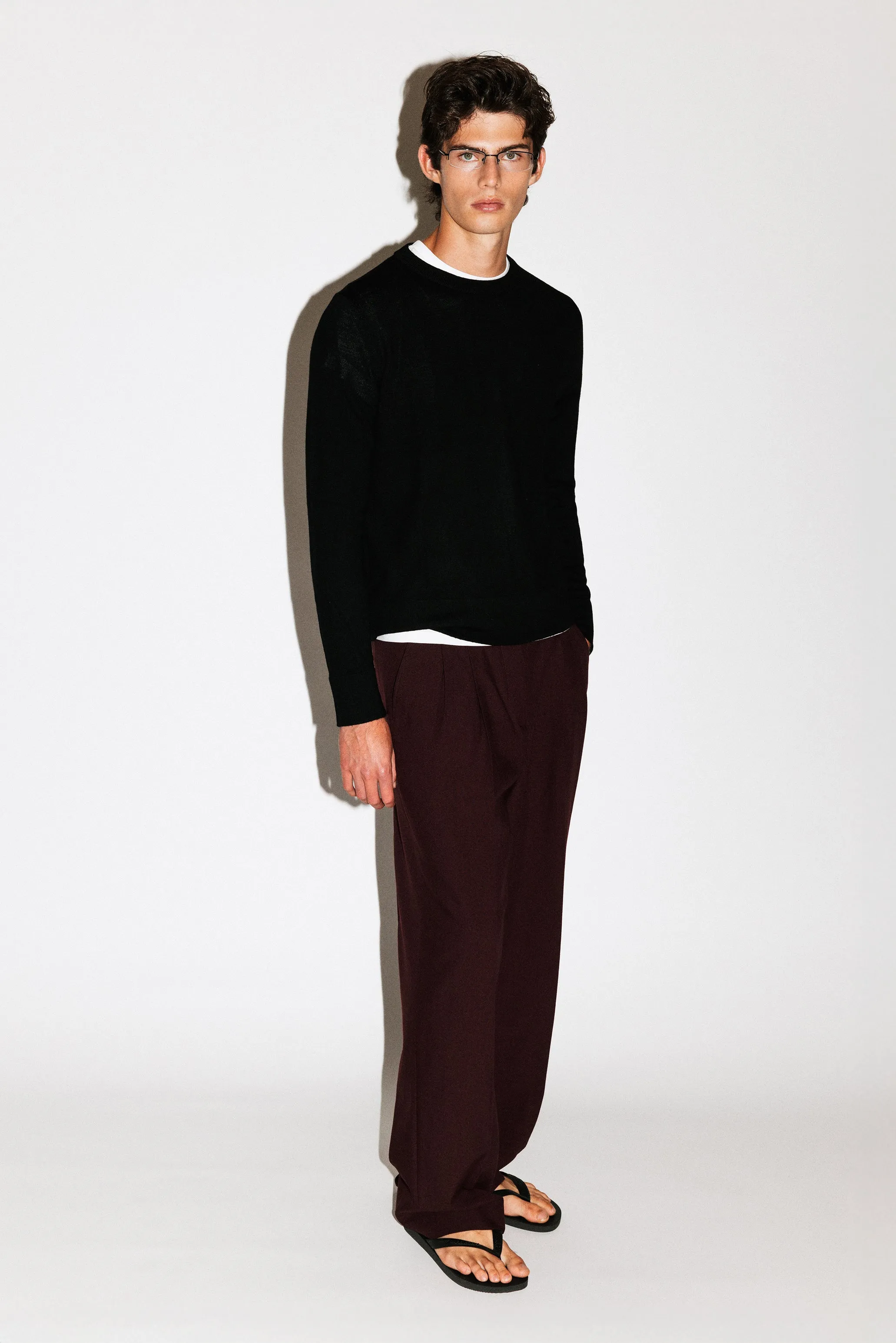 Dume Wide-Leg Ultra-Pleated Trouser | Cabernet sold by California Arts product image thumbnail 2