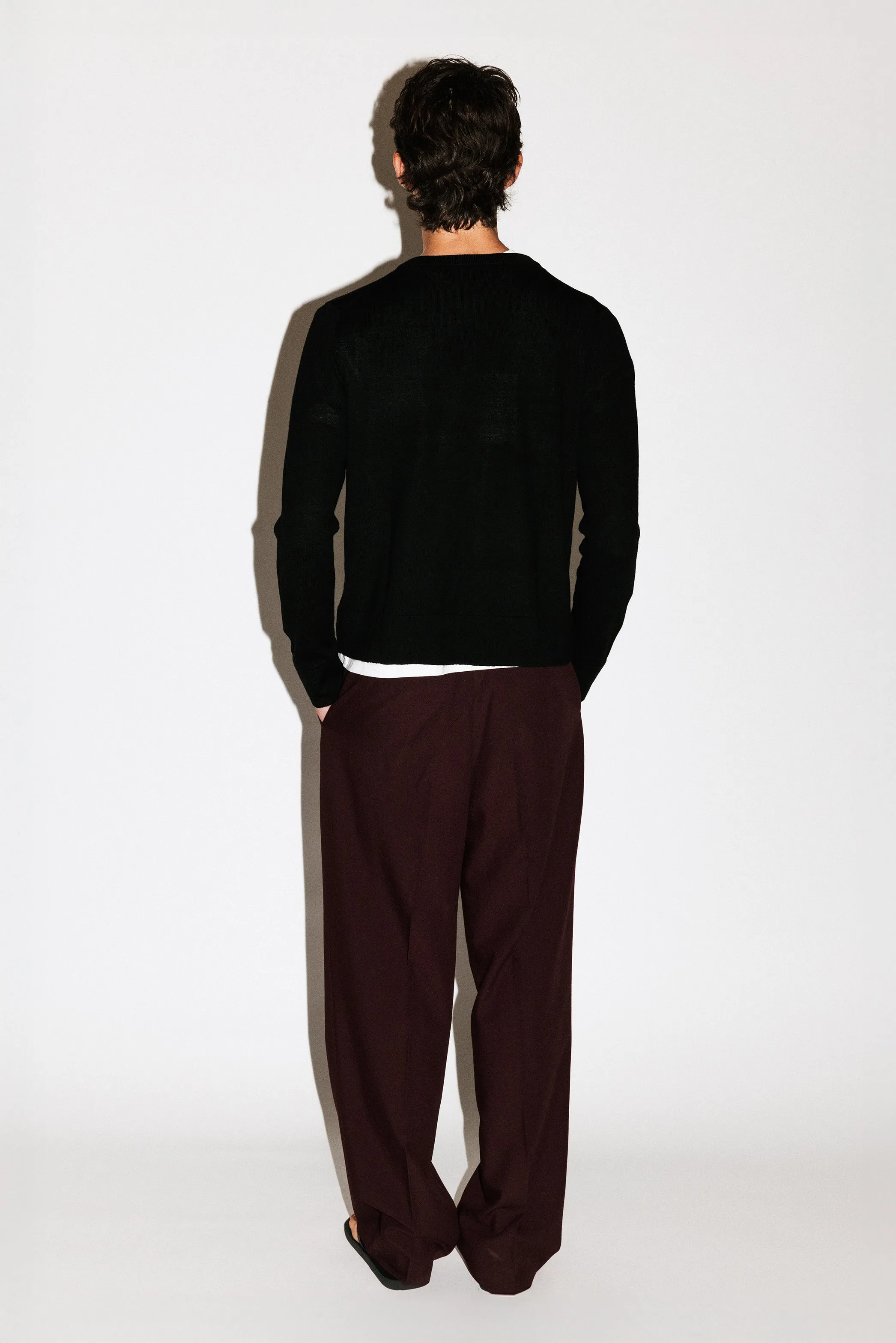 Dume Wide-Leg Ultra-Pleated Trouser | Cabernet sold by California Arts product image thumbnail 3