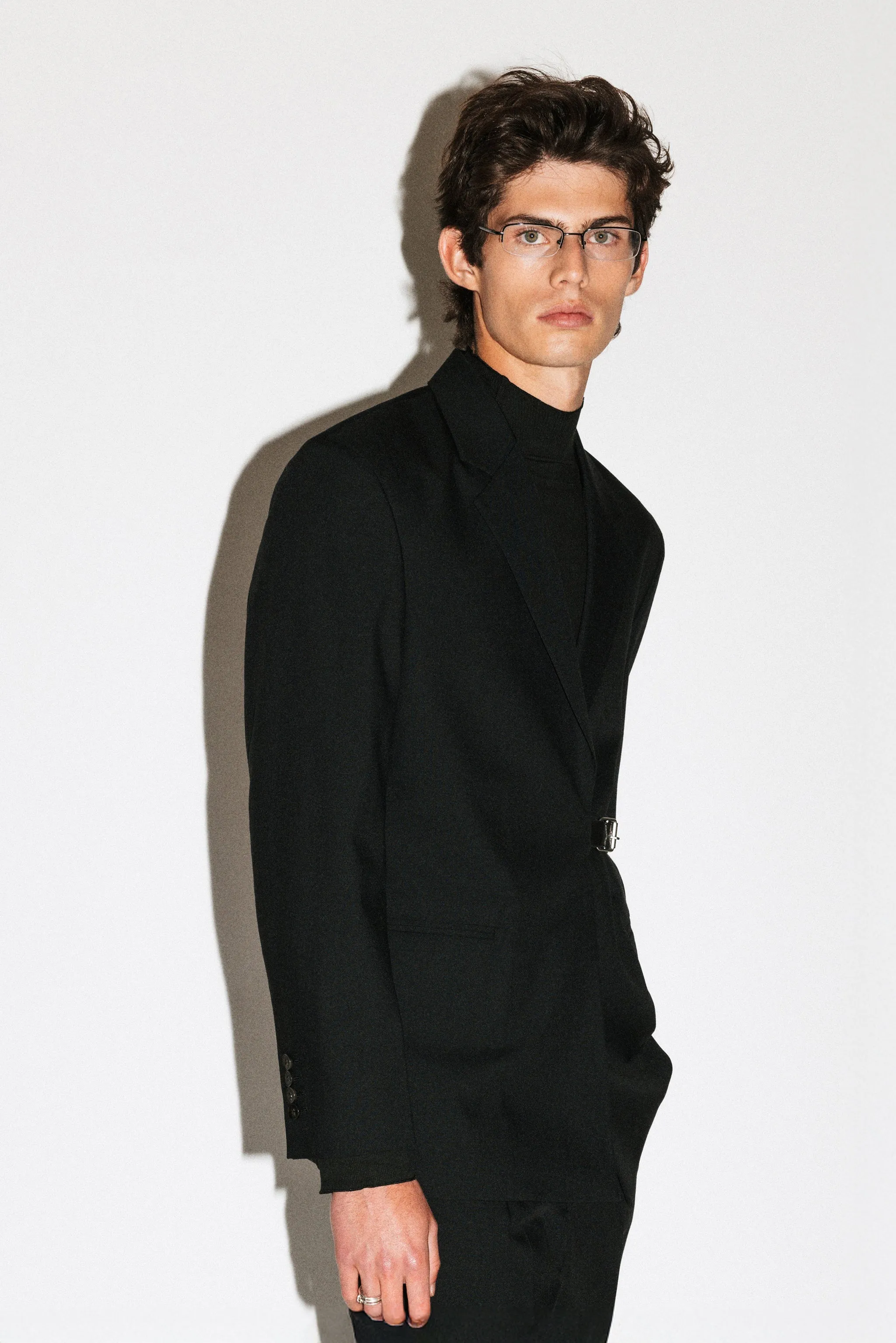 Peninsula Double-Breasted Belted Blazer | Black sold by California Arts product image thumbnail 3