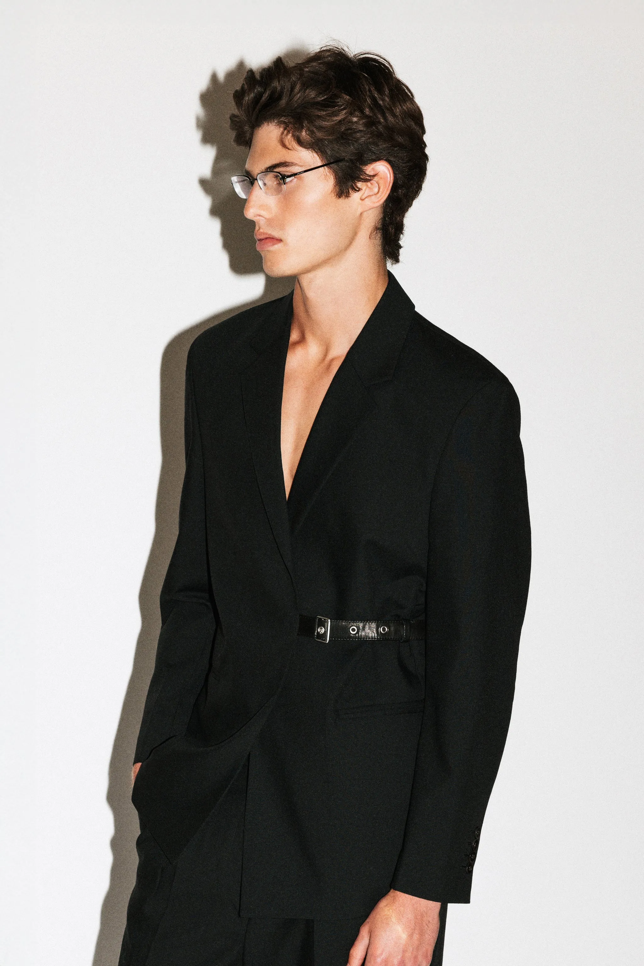 Peninsula Double-Breasted Belted Blazer | Black sold by California Arts product image thumbnail 4
