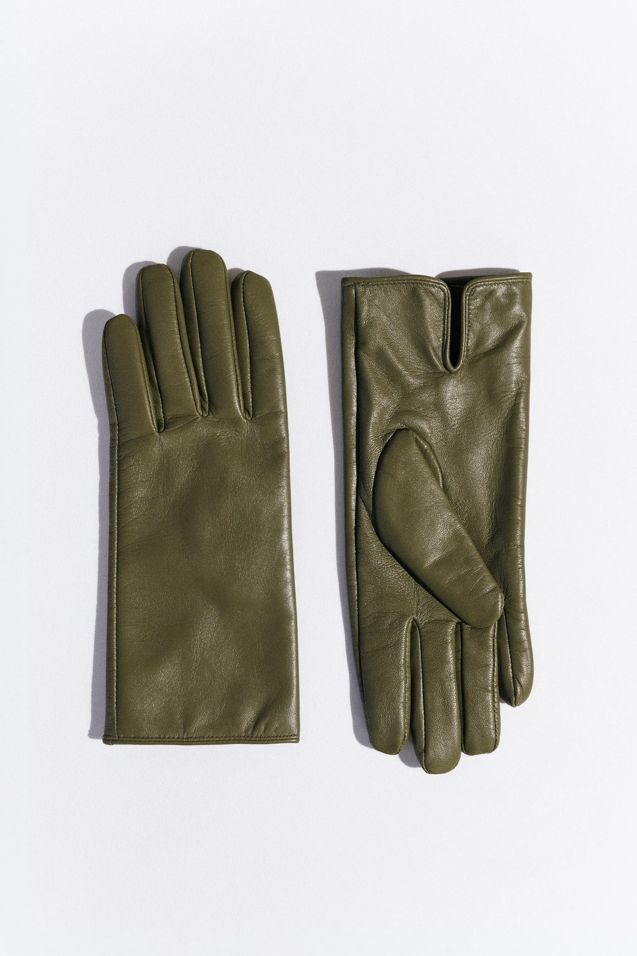 Linden Slim Leather Gloves | Moss sold by California Arts