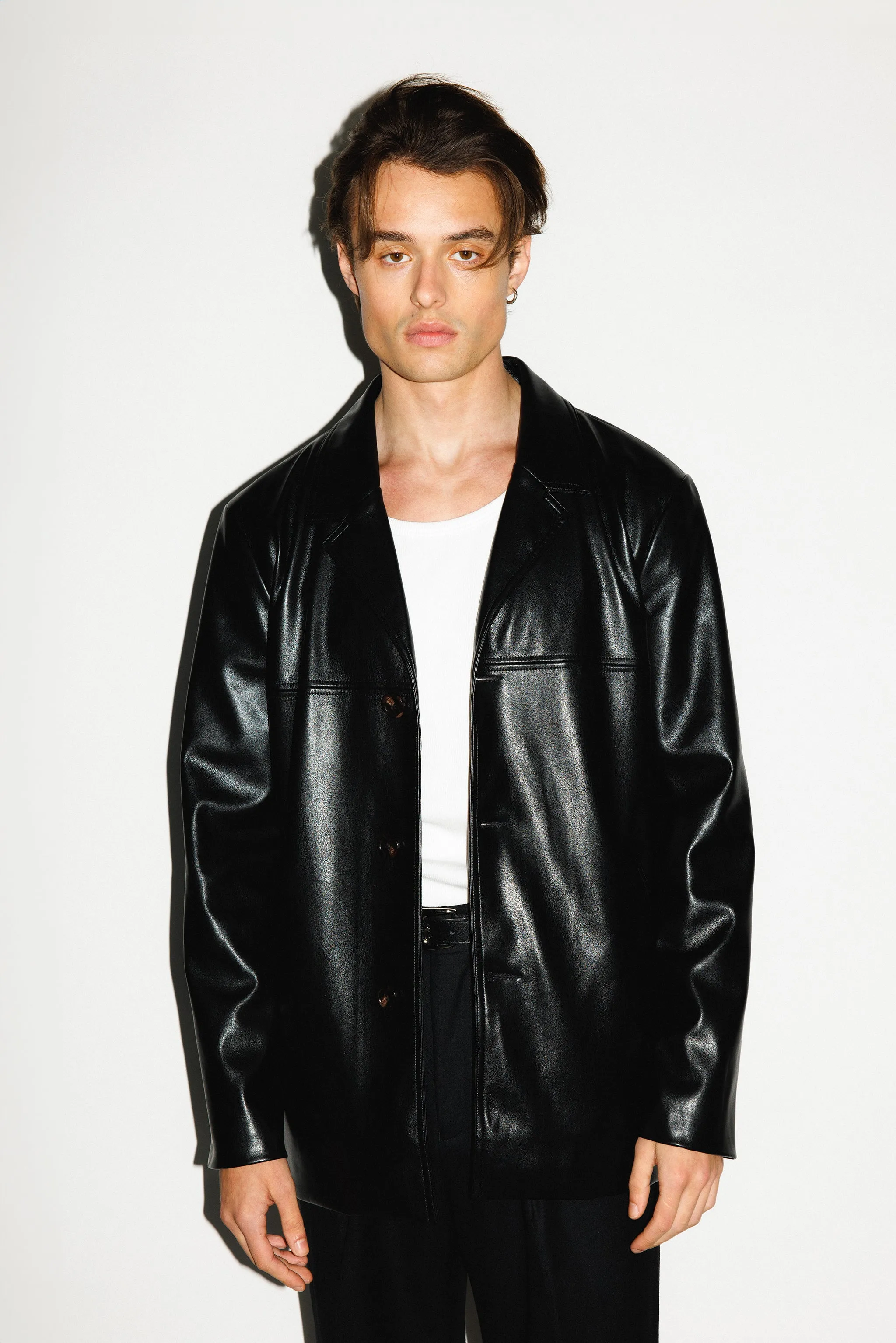 Wiltern Vegan Leather Blazer sold by California Arts product image thumbnail 5