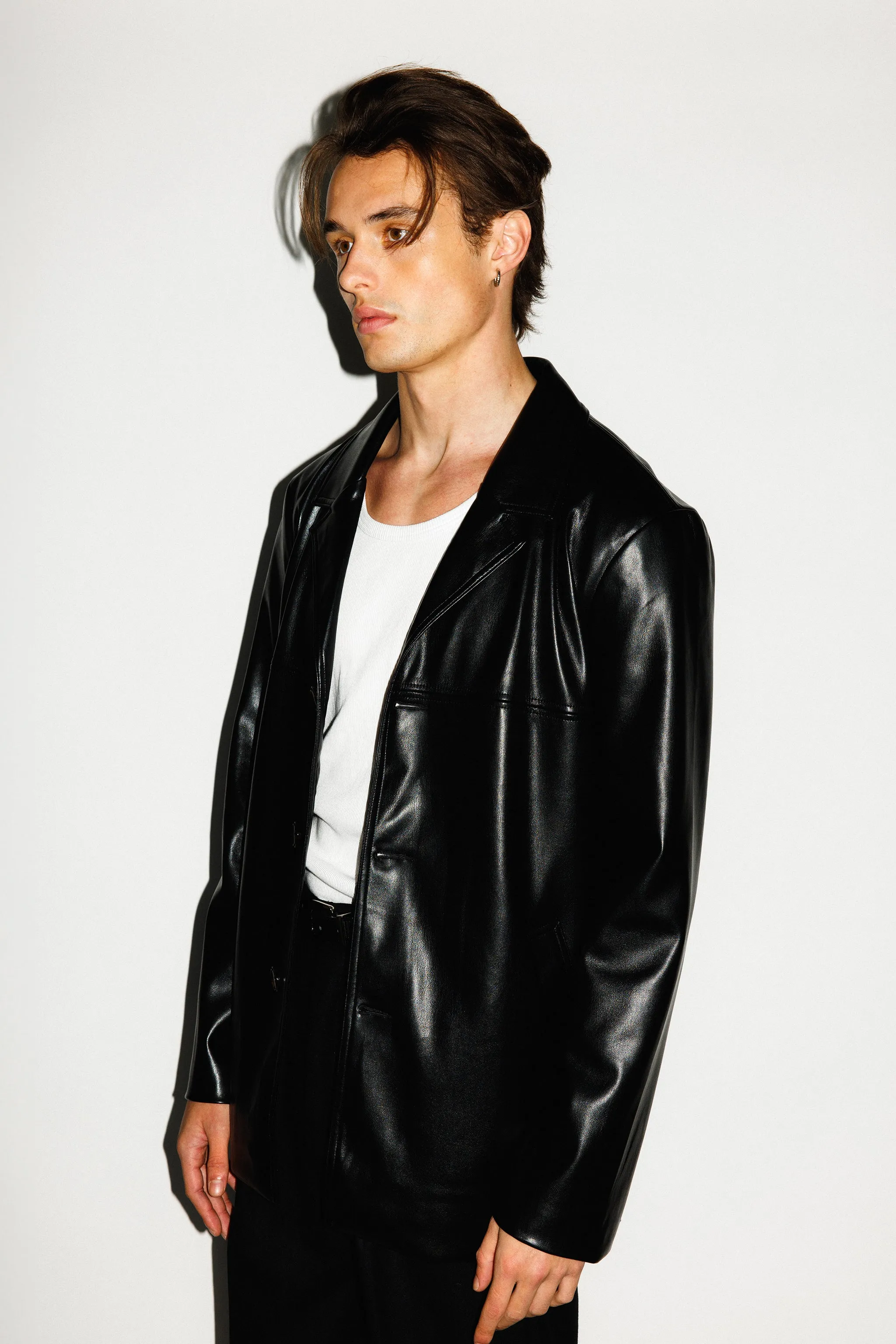 Wiltern Vegan Leather Blazer sold by California Arts product image thumbnail 2