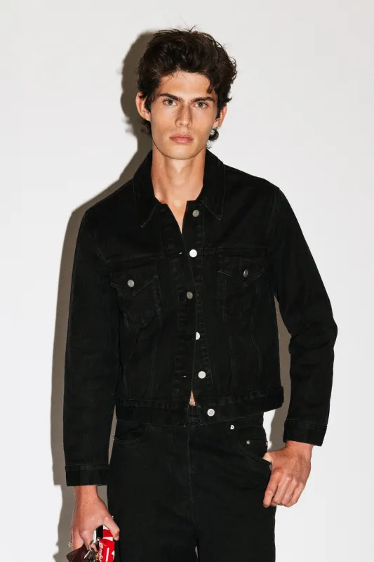 Runyon Fitted Western Denim Jacket sold by California Arts