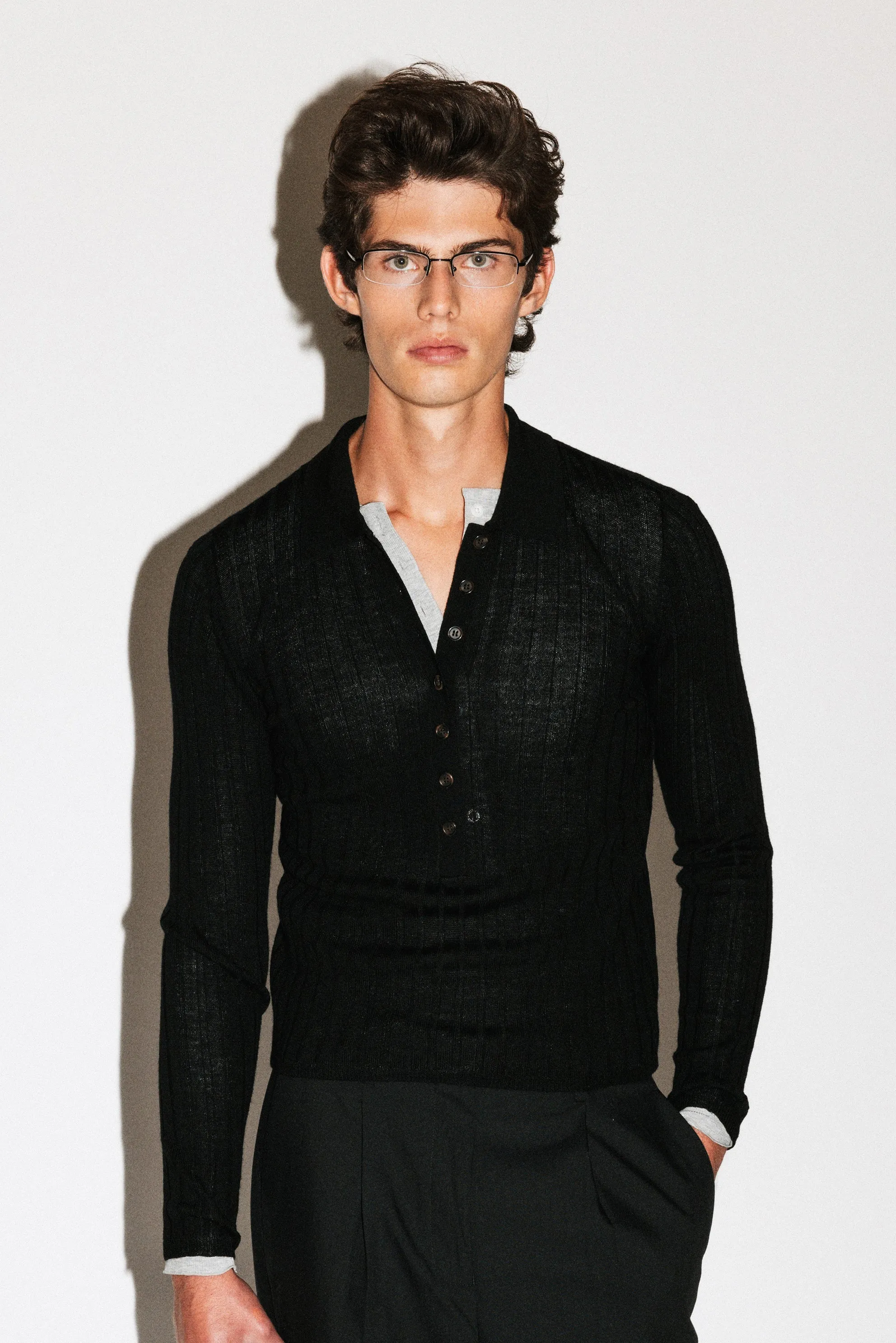 Harland Ribbed Knit Polo sold by California Arts