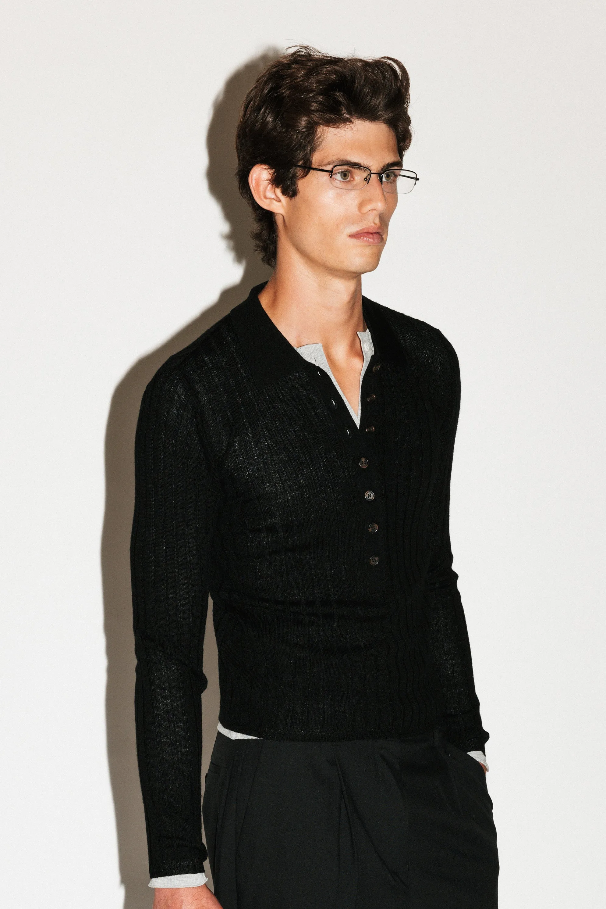 Harland Ribbed Knit Polo sold by California Arts product image thumbnail 2