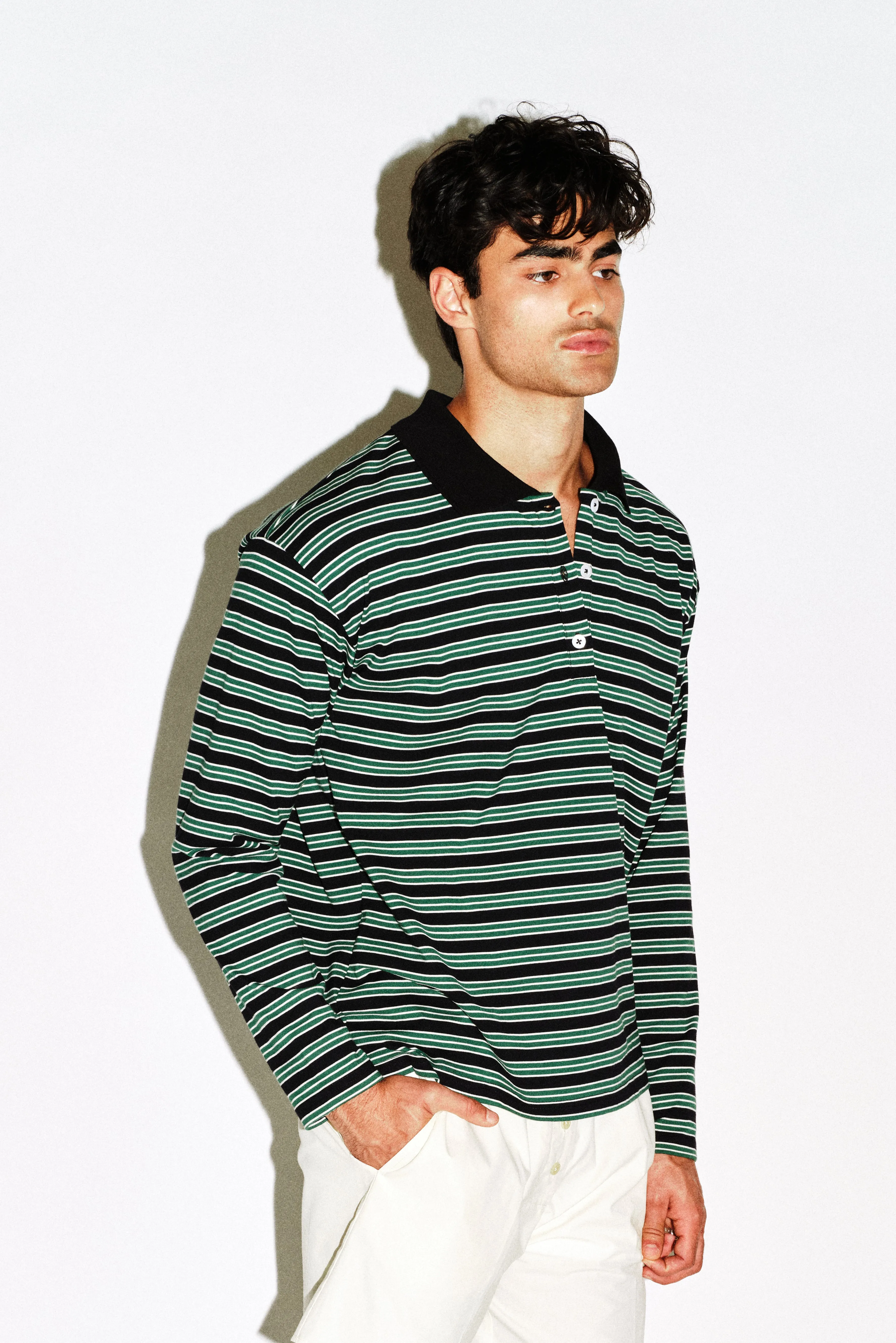 Elwyn Oversized Long Sleeve Polo sold by California Arts product image thumbnail 2