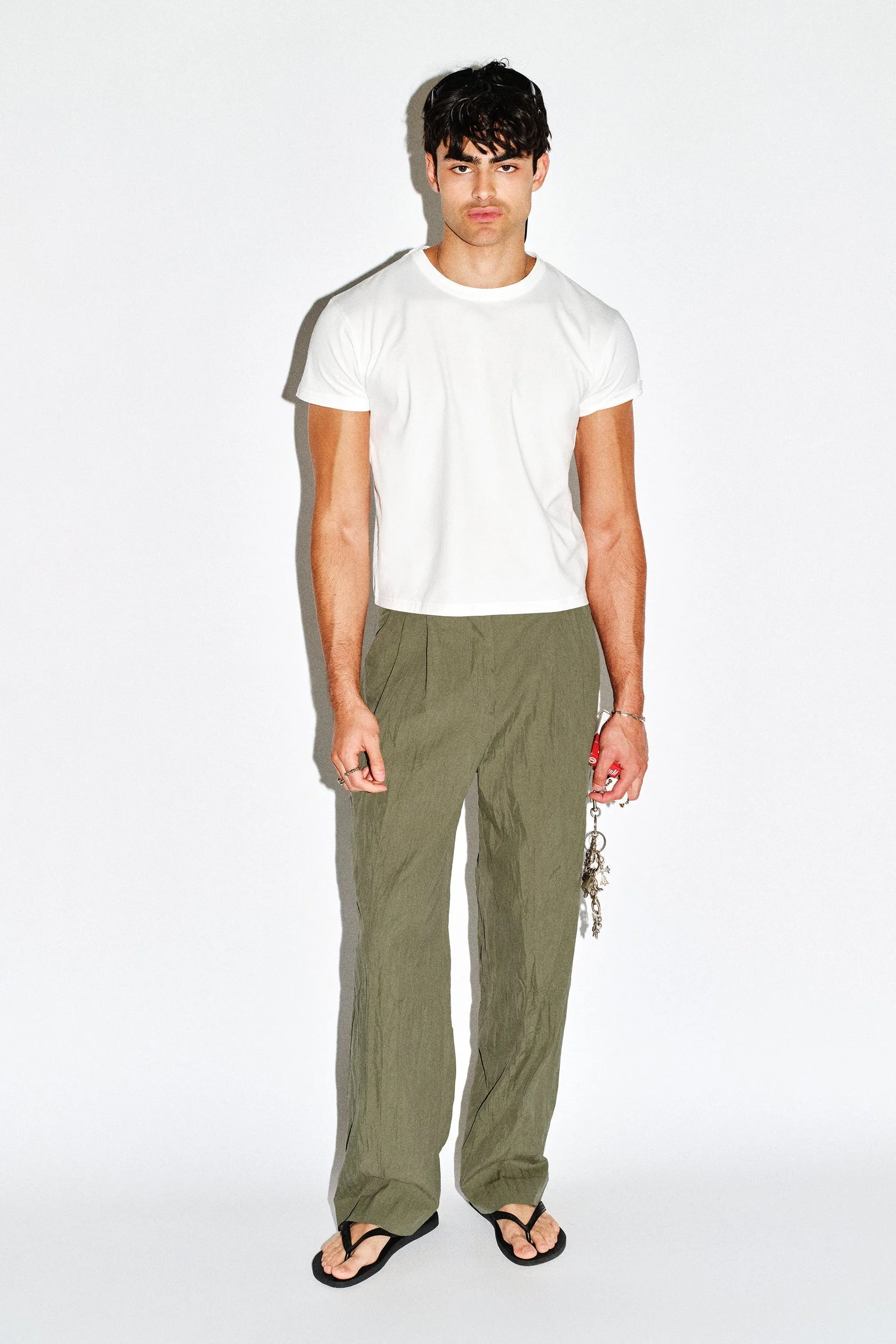 Dume Crushed Wide-Leg Pleated Trouser sold by California Arts product image thumbnail 5