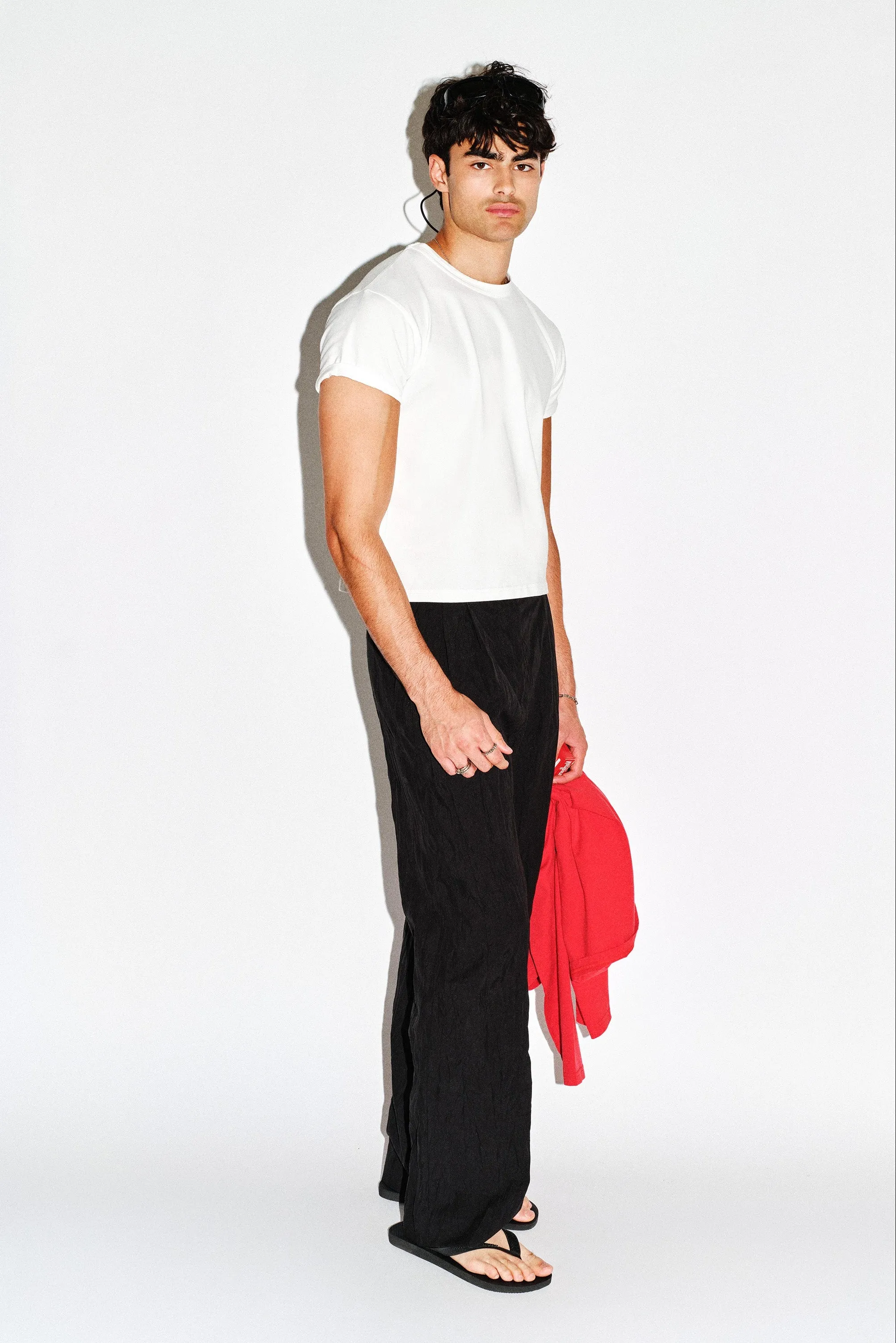 Dume Crushed Wide-Leg Pleated Trouser sold by California Arts product image thumbnail 2