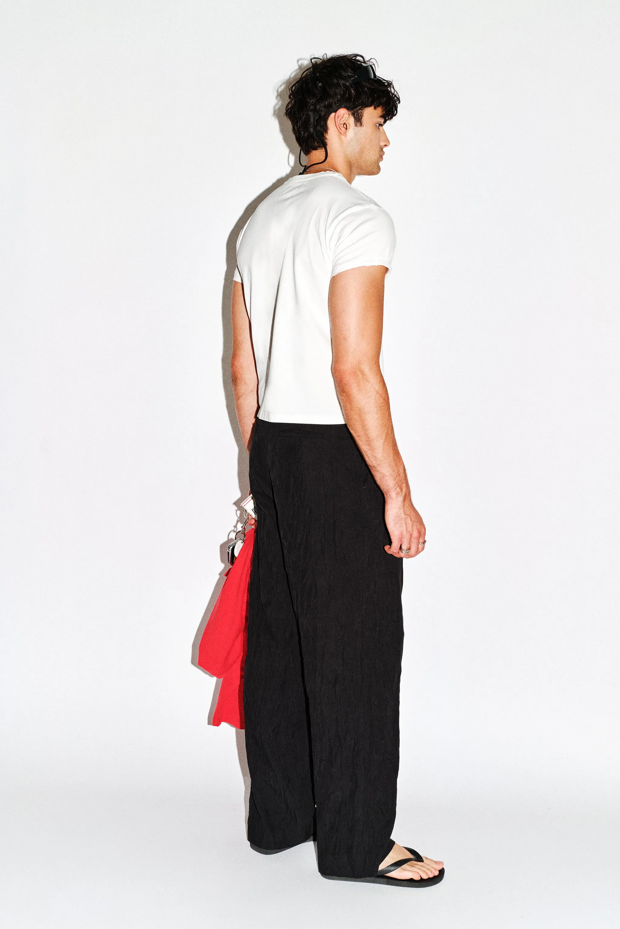 Dume Crushed Wide-Leg Pleated Trouser sold by California Arts product image thumbnail 3