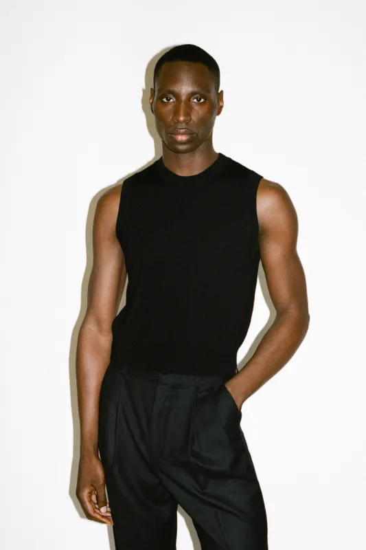 McKinley Merino Muscle Tank  |  Black sold by California Arts