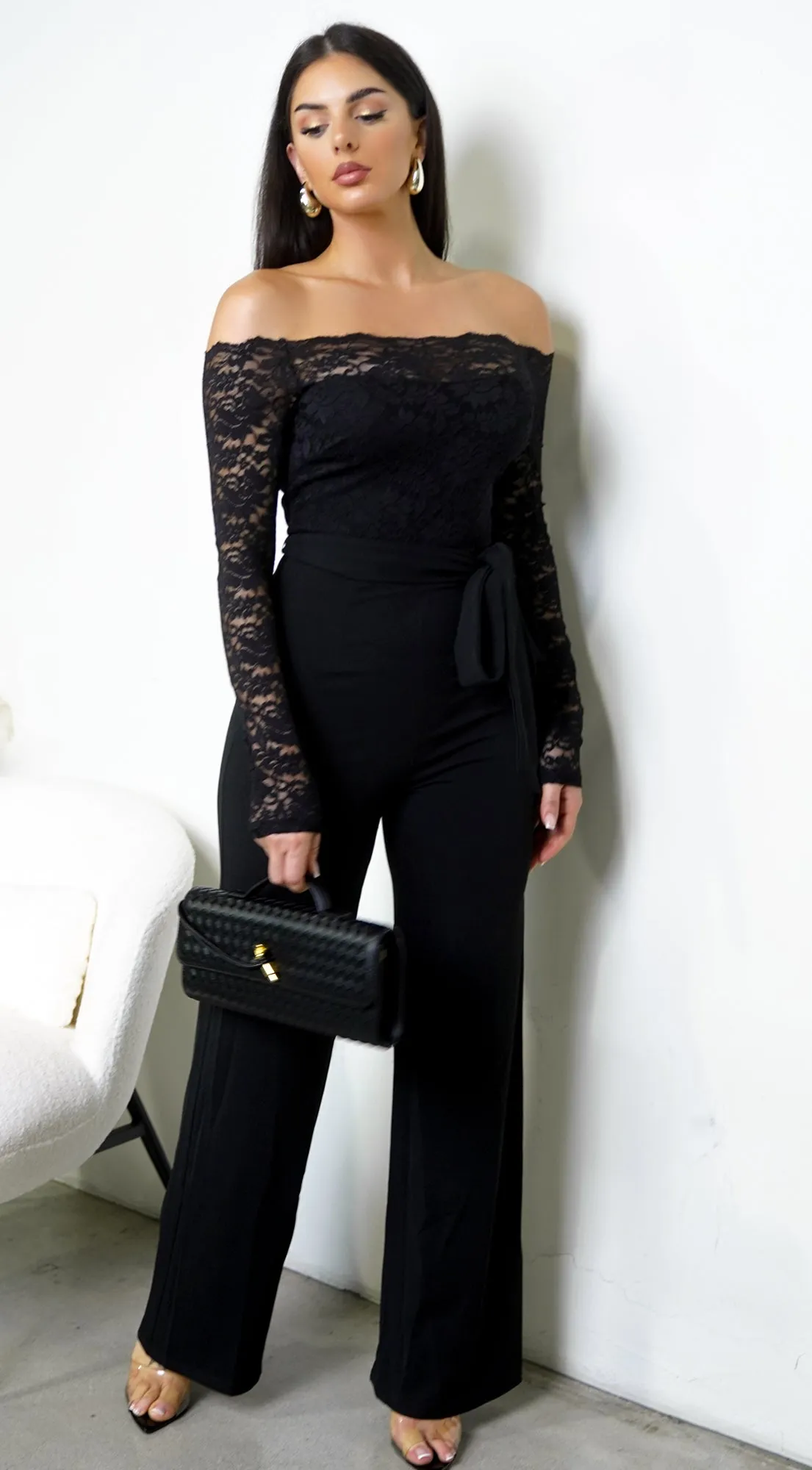 Calyra Lace Jumpsuit - Black sold by Emprada product image thumbnail 2