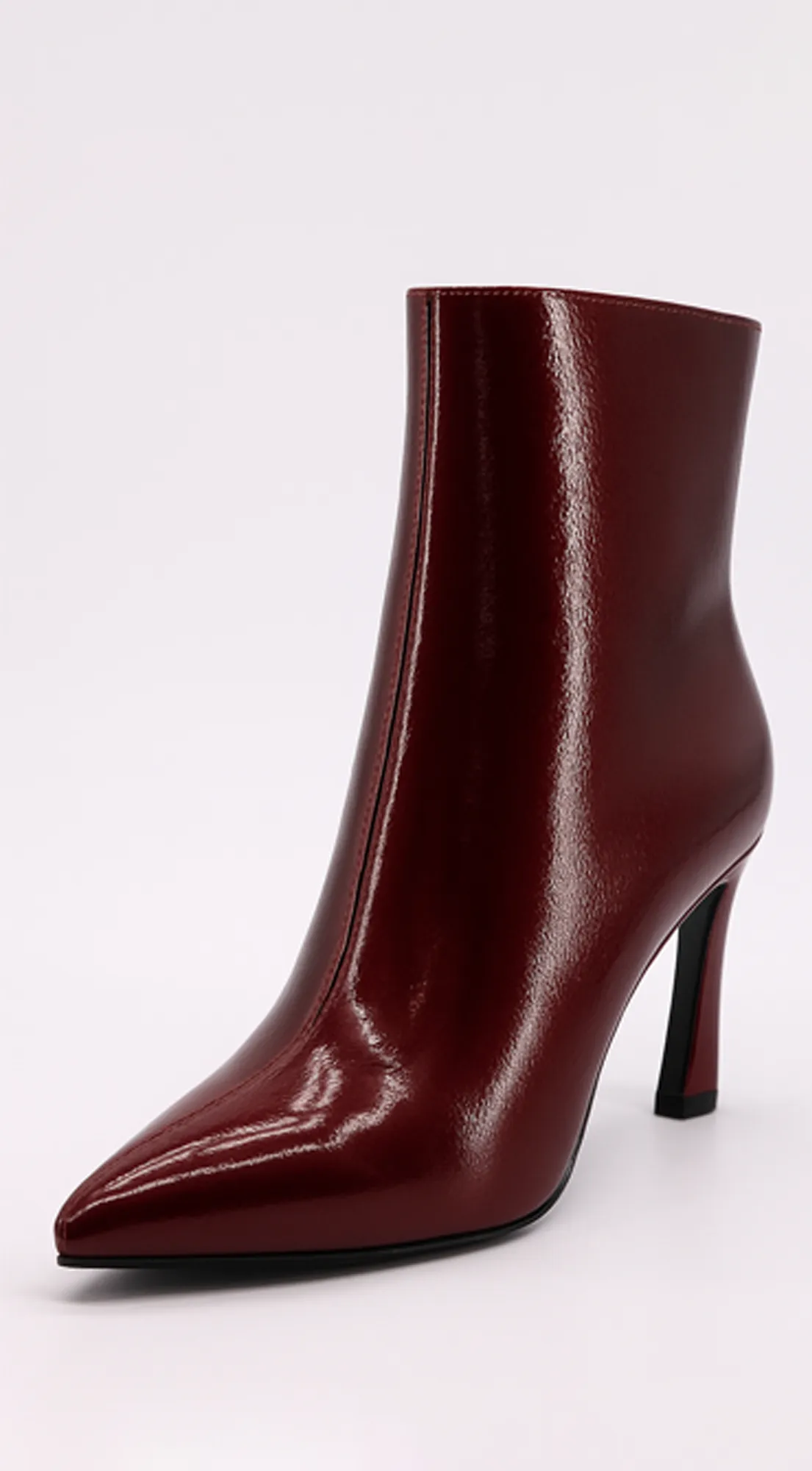 Julia Block Heel Ankle Boots - Burgundy sold by Emprada product image thumbnail 3