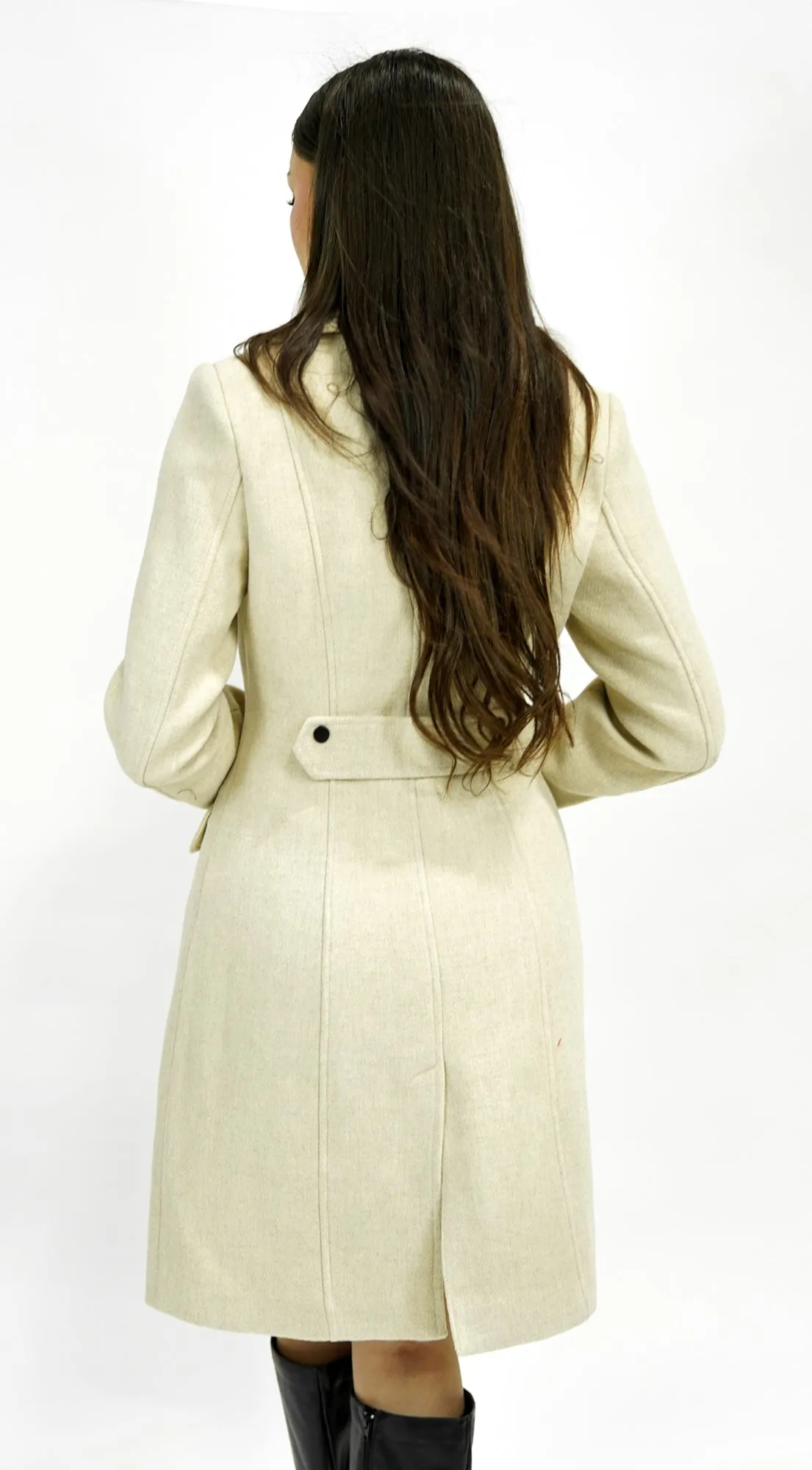 Align Tailored Front Button Peacoat - Cream sold by Emprada product image thumbnail 4
