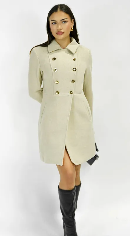 Miro Peacoat - Cream sold by Emprada