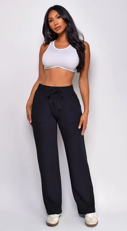 Millie Straight Leg Jogger - Black sold by Emprada