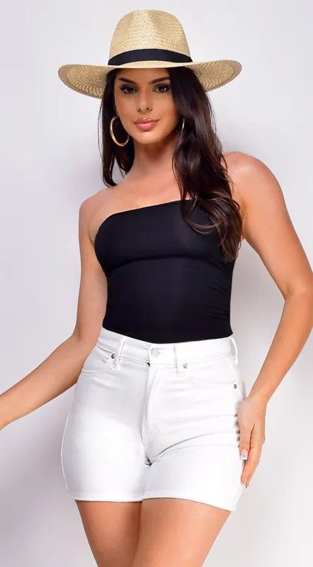 Michelle Denim Shorts - White sold by Emprada