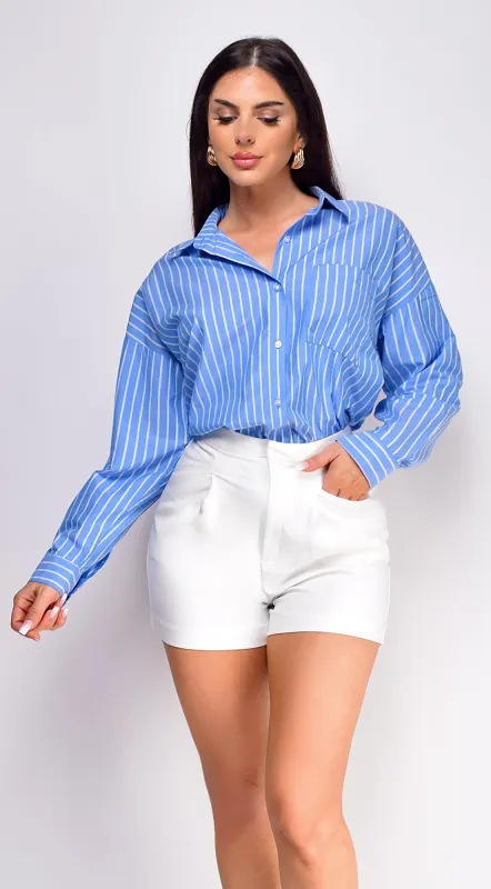 Manda Pleated Shorts - White sold by Emprada