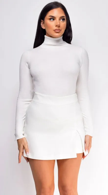 Nysa White Skort sold by Emprada