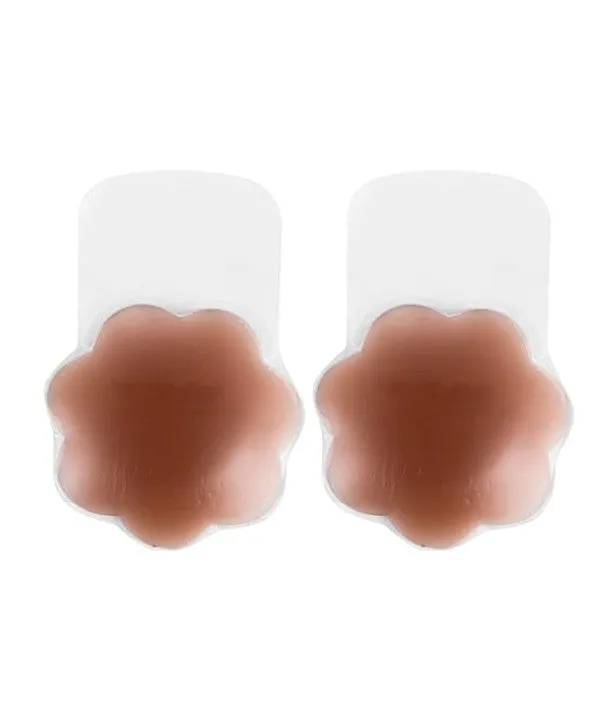 Lift Up Mocha Brown Silicone Reusable Nipple Covers Pasties sold by Emprada