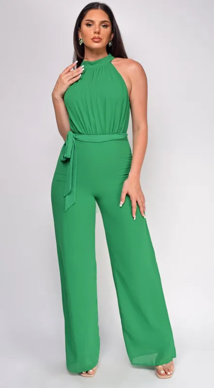 Elowen Green High Neck Jumpsuit sold by Emprada