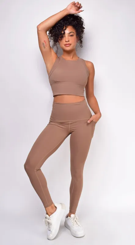 Davitah Beige Activewear Set sold by Emprada