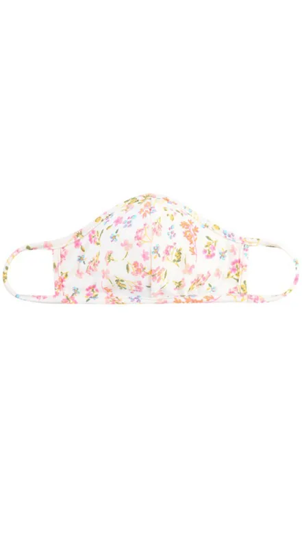 Floral Ivory Pink Reusable Face Mask sold by Emprada