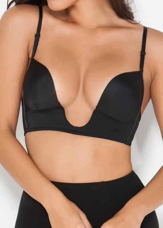 Full Black V Bra sold by Emprada