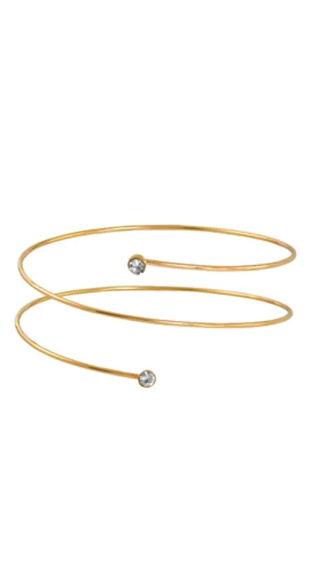 Kiki Triple Wrap Arm Cuff Bracelet- Gold made by Emprada
