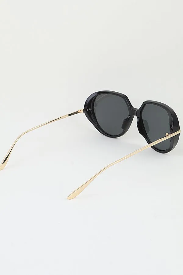 Riviera Oversized Sunglasses - Black sold by Emprada product image thumbnail 2