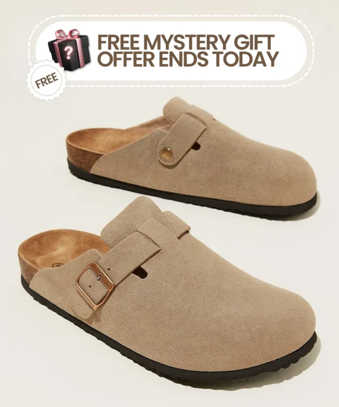 Genuine Suede Clogs by Qomfort sold by Qomfort