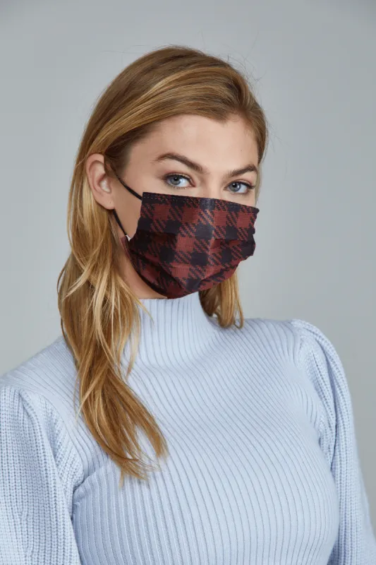 Cherry Plaid Face Masks sold by MASKC