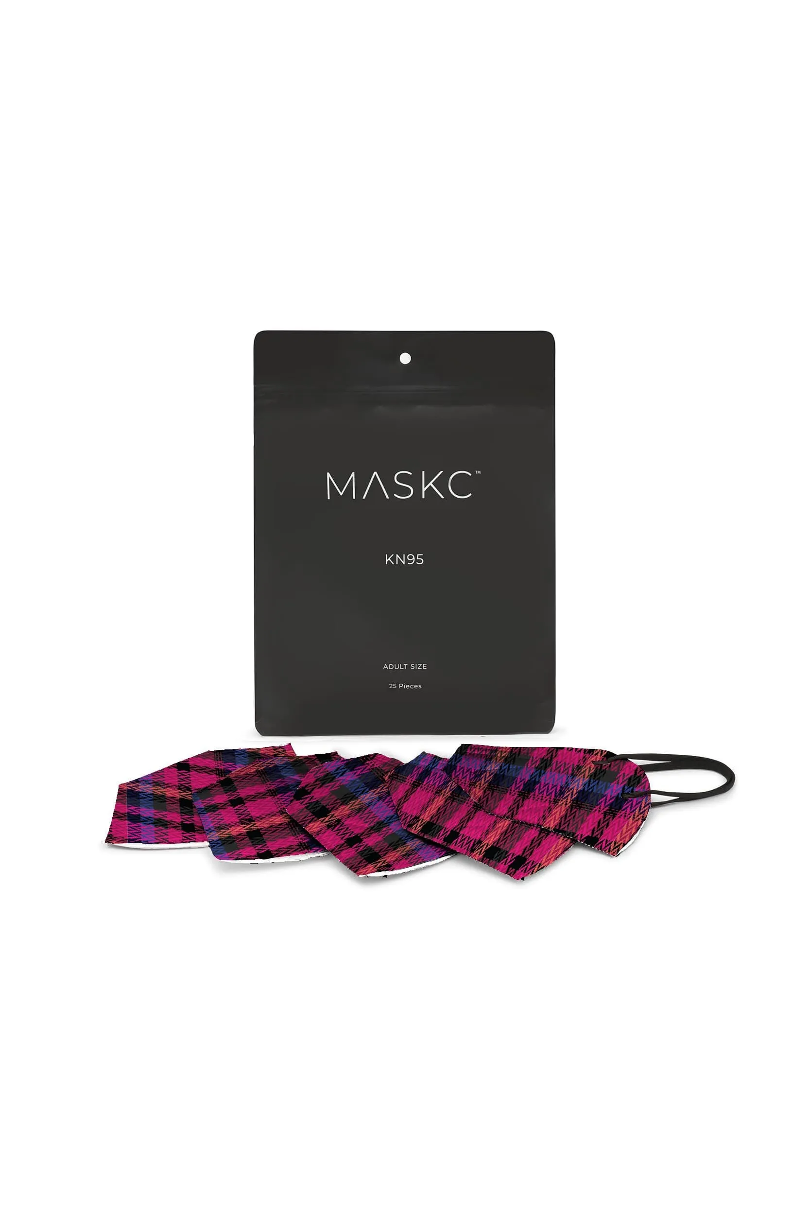 Berry Plaid KN95 Face Masks - 10 Pack sold by MASKC product image thumbnail 2