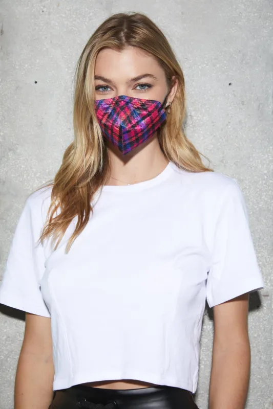 Berry Plaid KN95 Face Masks - 10 Pack sold by MASKC