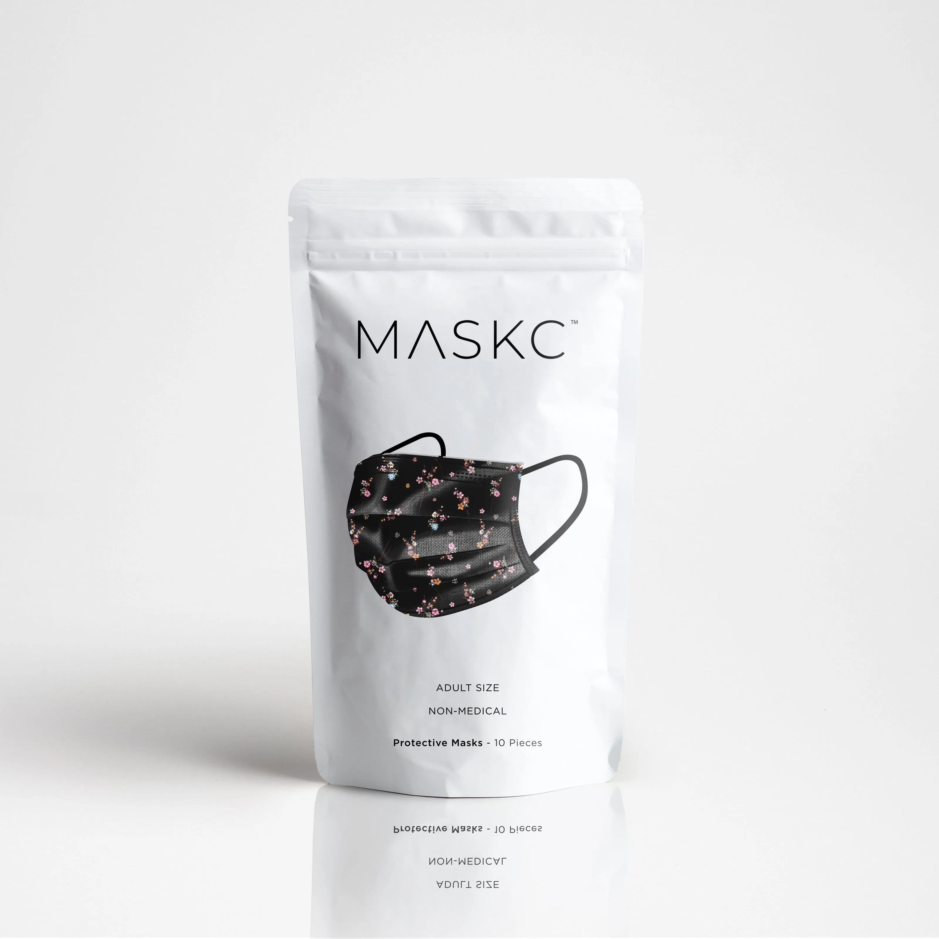 Dark Floral Face Masks - 10 Pack sold by MASKC product image thumbnail 4